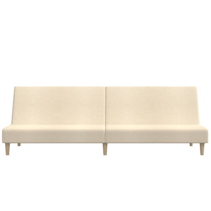 Schlafsofa 2-Sitzer Creme Stoff