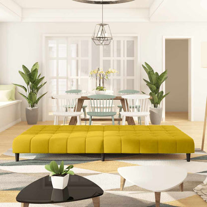 Schlafsofa 2-Sitzer Gelb Samt