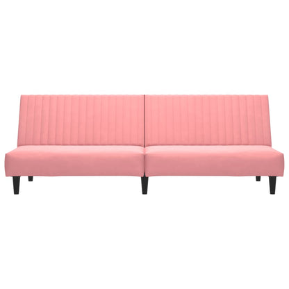 Schlafsofa 2-Sitzer Rosa Samt