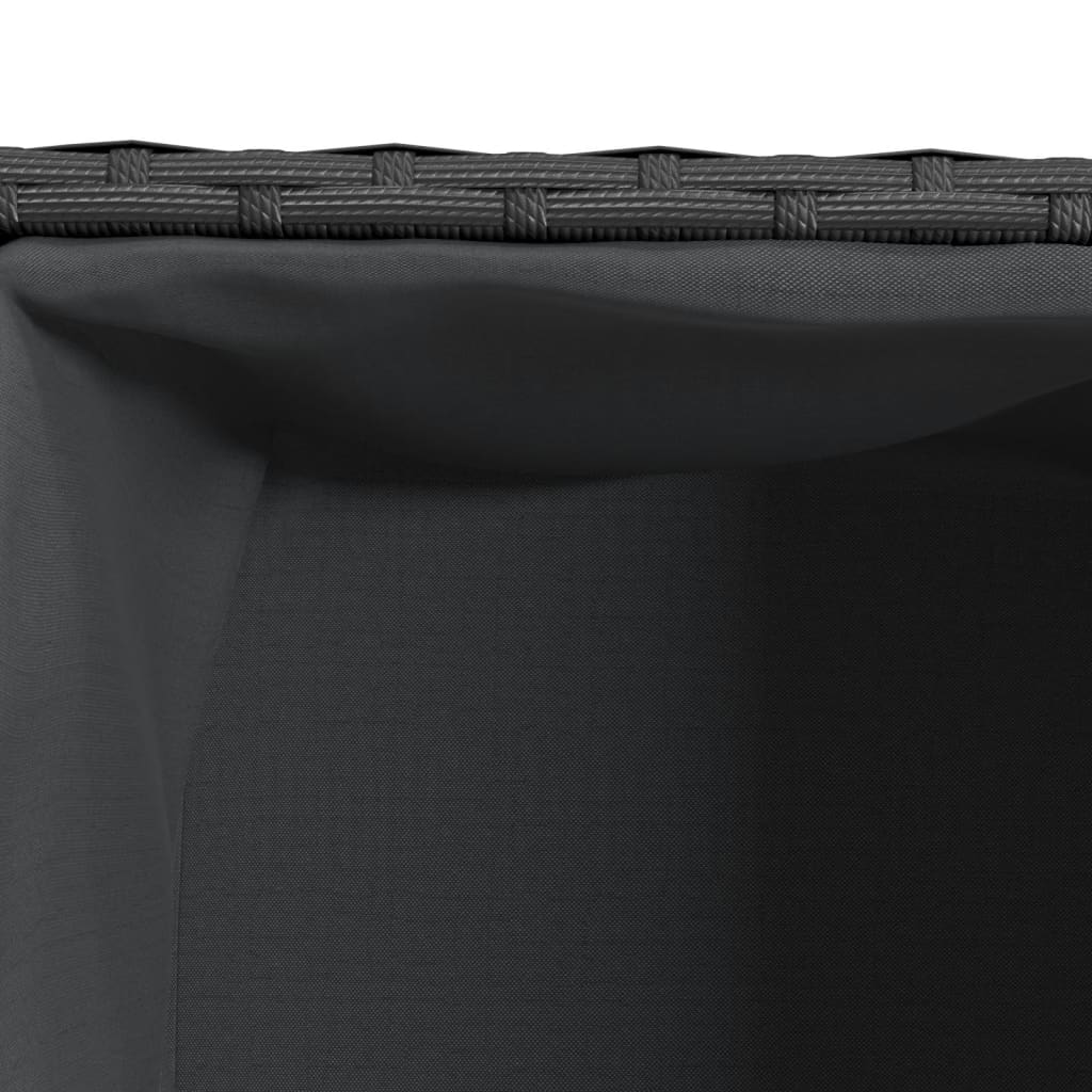 Hochbeet mit 2 Fächern Schwarz 72x30x32 cm Poly Rattan