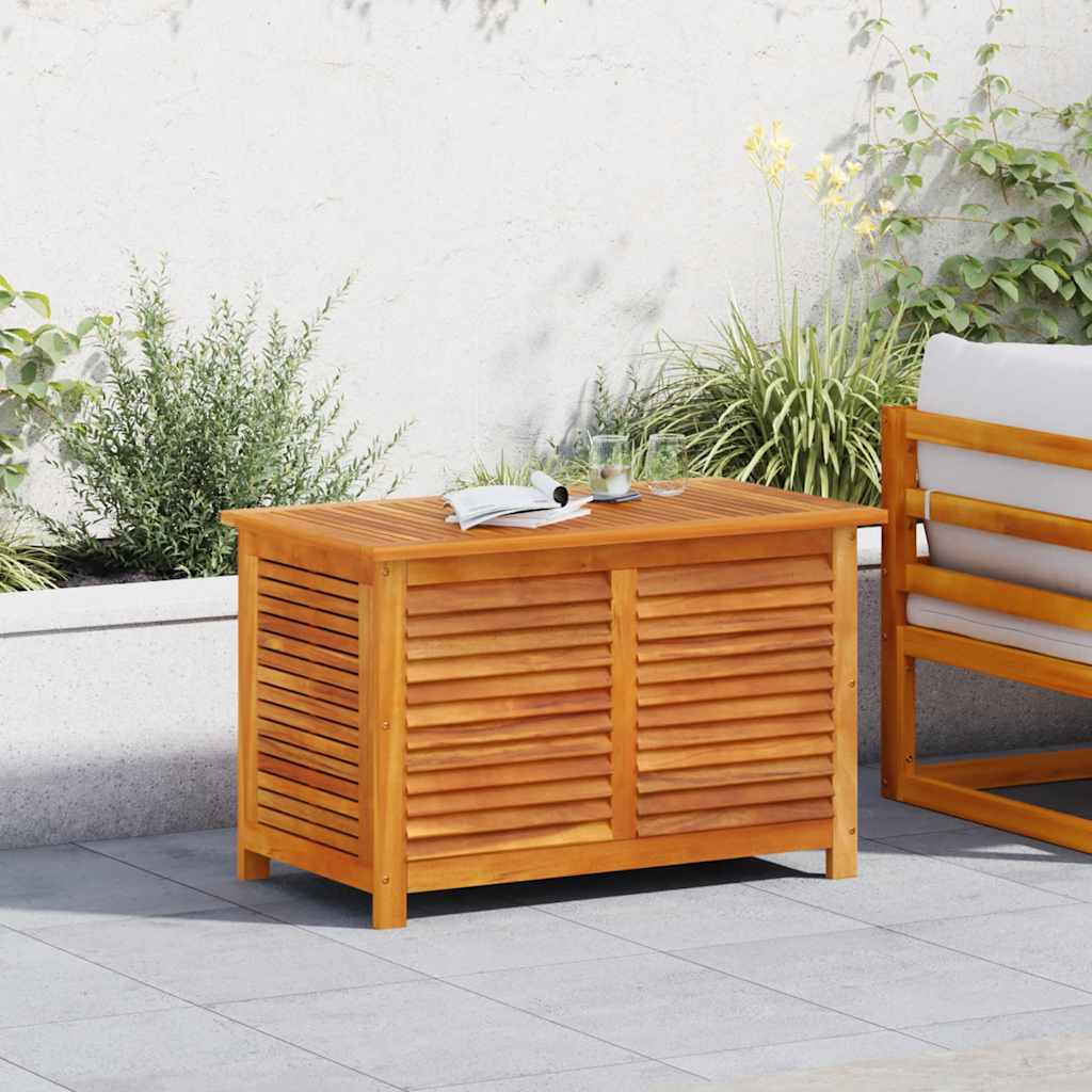 Gartenbox mit Lüftungsschlitzen 90x50x56 cm Massivholz Akazie