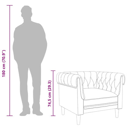 Chesterfield-Sessel Dunkelgrün Stoff