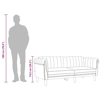 Sofa 3-Sitzer Gelb Samt