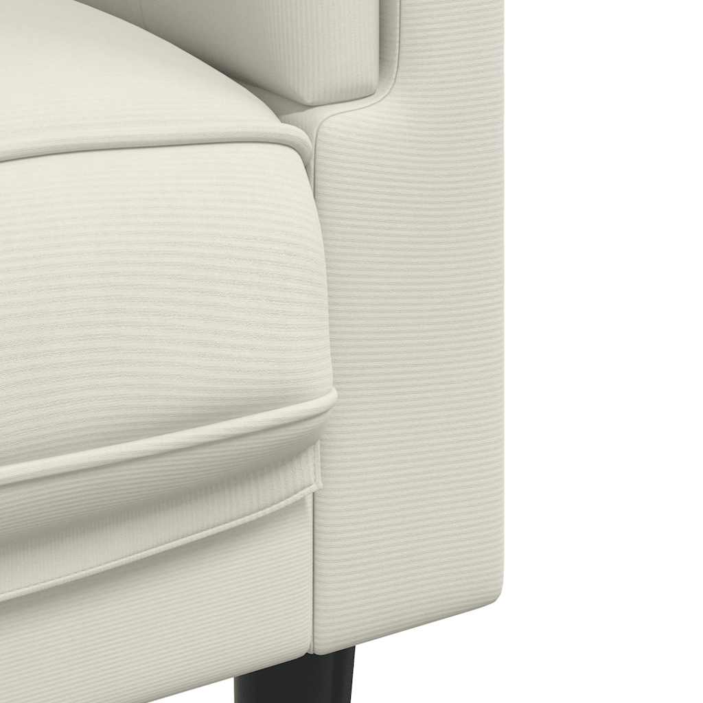 Sofa mit Kissen 2-Sitzer Creme Samt