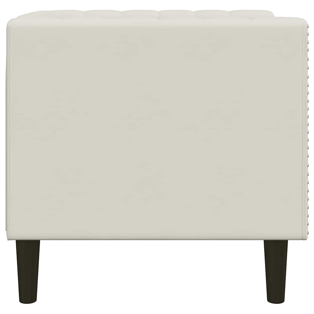 Chesterfield-Sessel Creme Samt