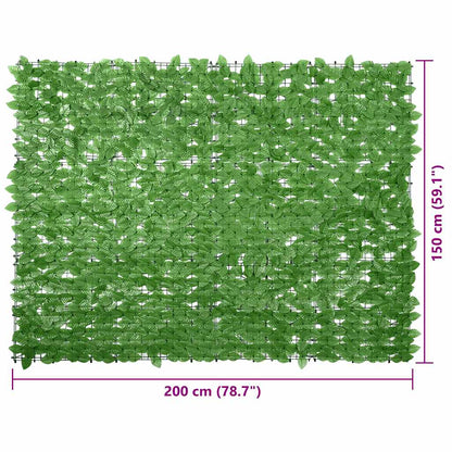 Balkon-Sichtschutz mit Grünen Blättern 200x150 cm