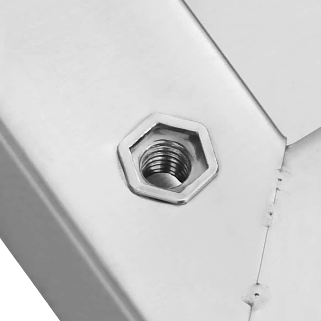 Wandregale 2 Stk. 100x30x3 cm Silbern Edelstahl