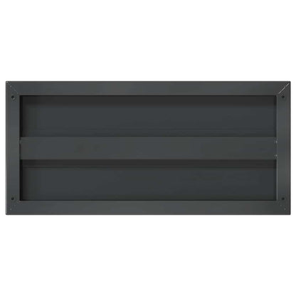 Wandregale 2 Stk. 50x23,5x3 cm Schwarz Edelstahl