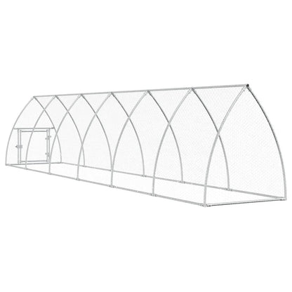 Hühnerkäfig Silbern 600x105x120 cm Verzinkter Stahl