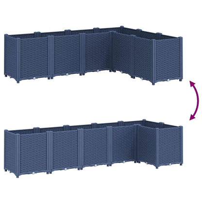 Pflanzkübel Blaugrau 160x120x53 cm PP