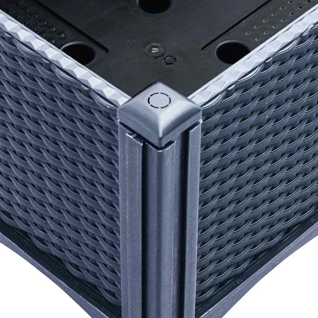 Pflanzkasten mit Beinen Blaugrau 80x40x42 cm PP