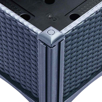 Pflanzkübel mit Rankgitter Blaugrau 200x160x142 cm PP