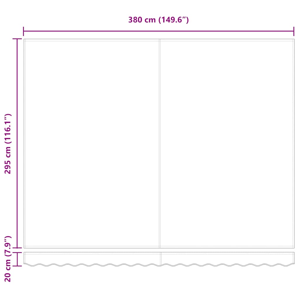Markise Manuell Weinrot 400x300 cm