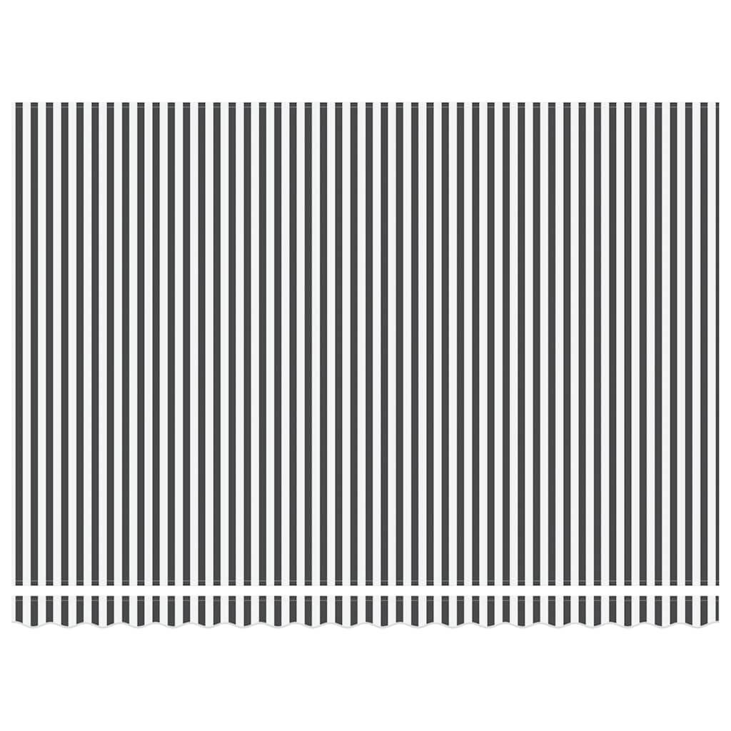 Markise Automatisch mit LED Anthrazit & Weiß 450x300 cm