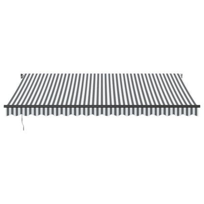 Markise Manuell Anthrazit und Weiß 450x350 cm