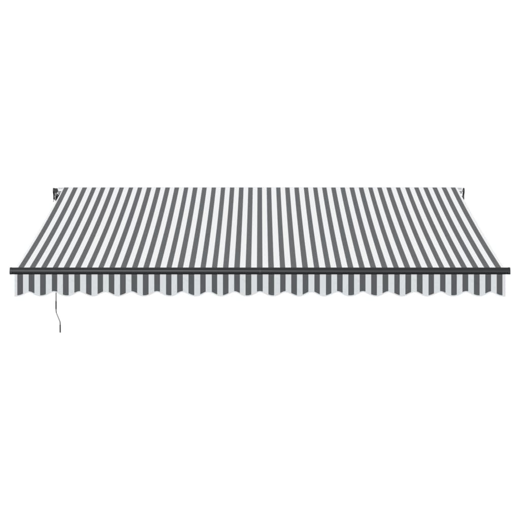 Markise Automatisch Anthrazit und Weiß 450x350 cm