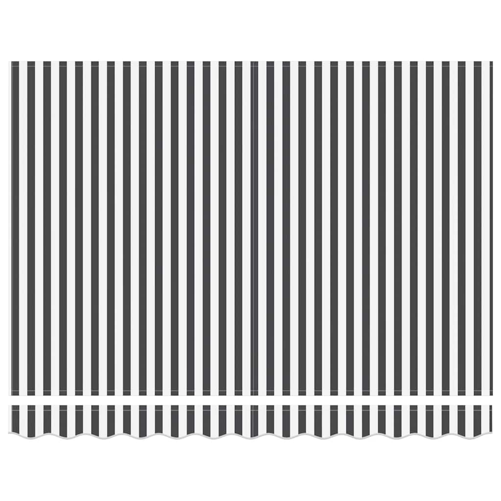 Markise Manuell Anthrazit & Weiß 300x250 cm