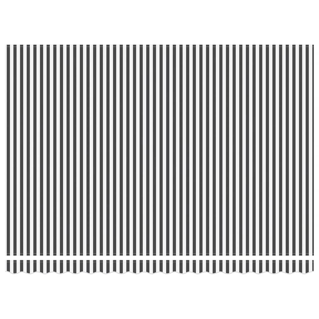 Markise Einziehbar Anthrazit und Weiß 4,5x3 m Stoff & Aluminium