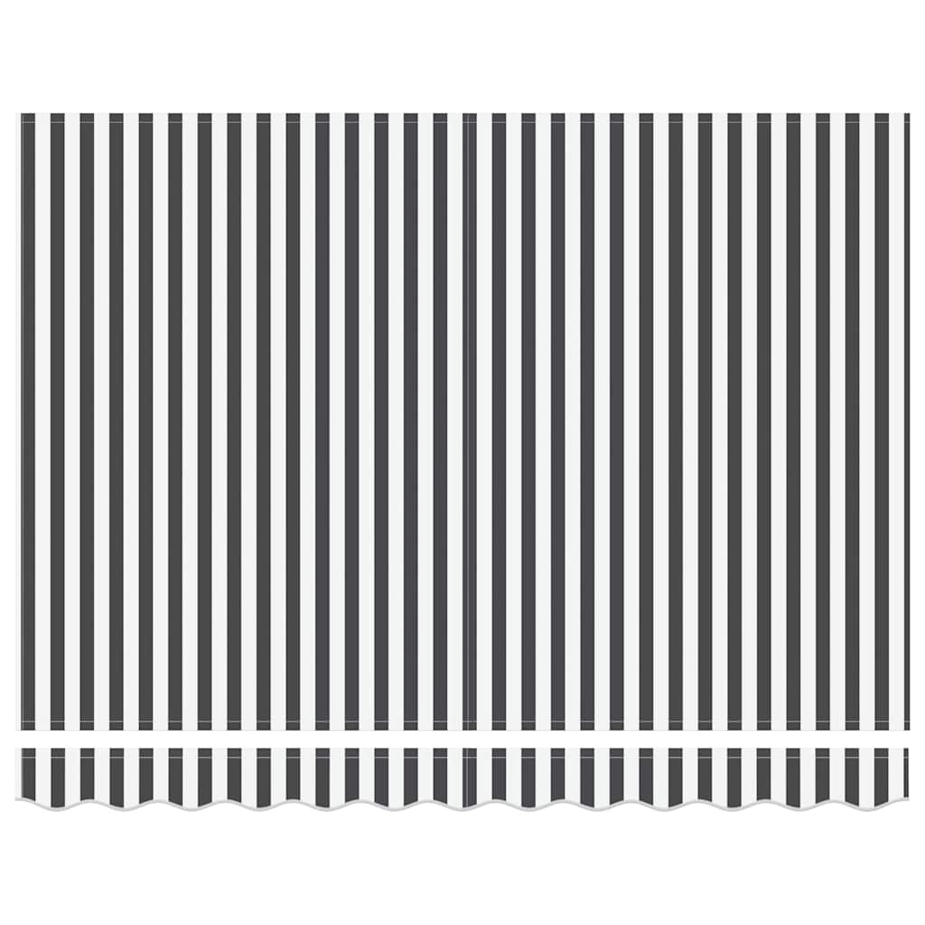 Markise Einziehbar Anthrazit und Weiß 3x2,5 m Stoff & Aluminium