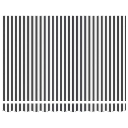 Markise Einziehbar Anthrazit und Weiß 3x2,5 m Stoff & Aluminium