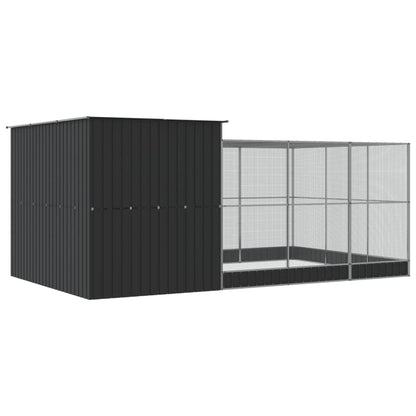 Voliere mit Erweiterung Silbern 497x303x216 cm Stahl