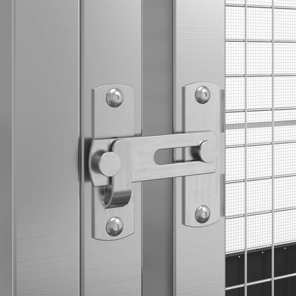 Voliere mit Erweiterung Silber 418 x 207 x 212 cm Stahl