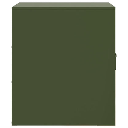 Nachttisch Olivgrün 34,5x39x44 cm Stahl