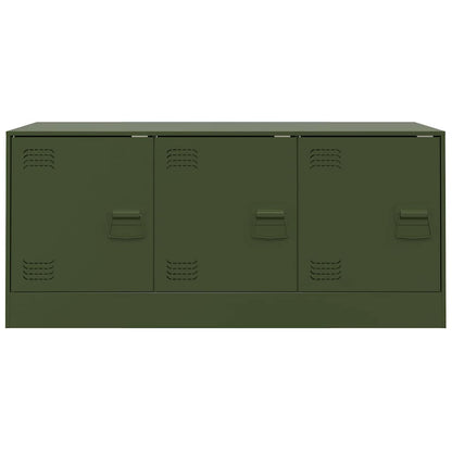 TV-Schrank Olivgrün 99x39x44 cm Stahl