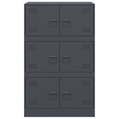 Sideboard Anthrazit 67x39x107 cm Stahl