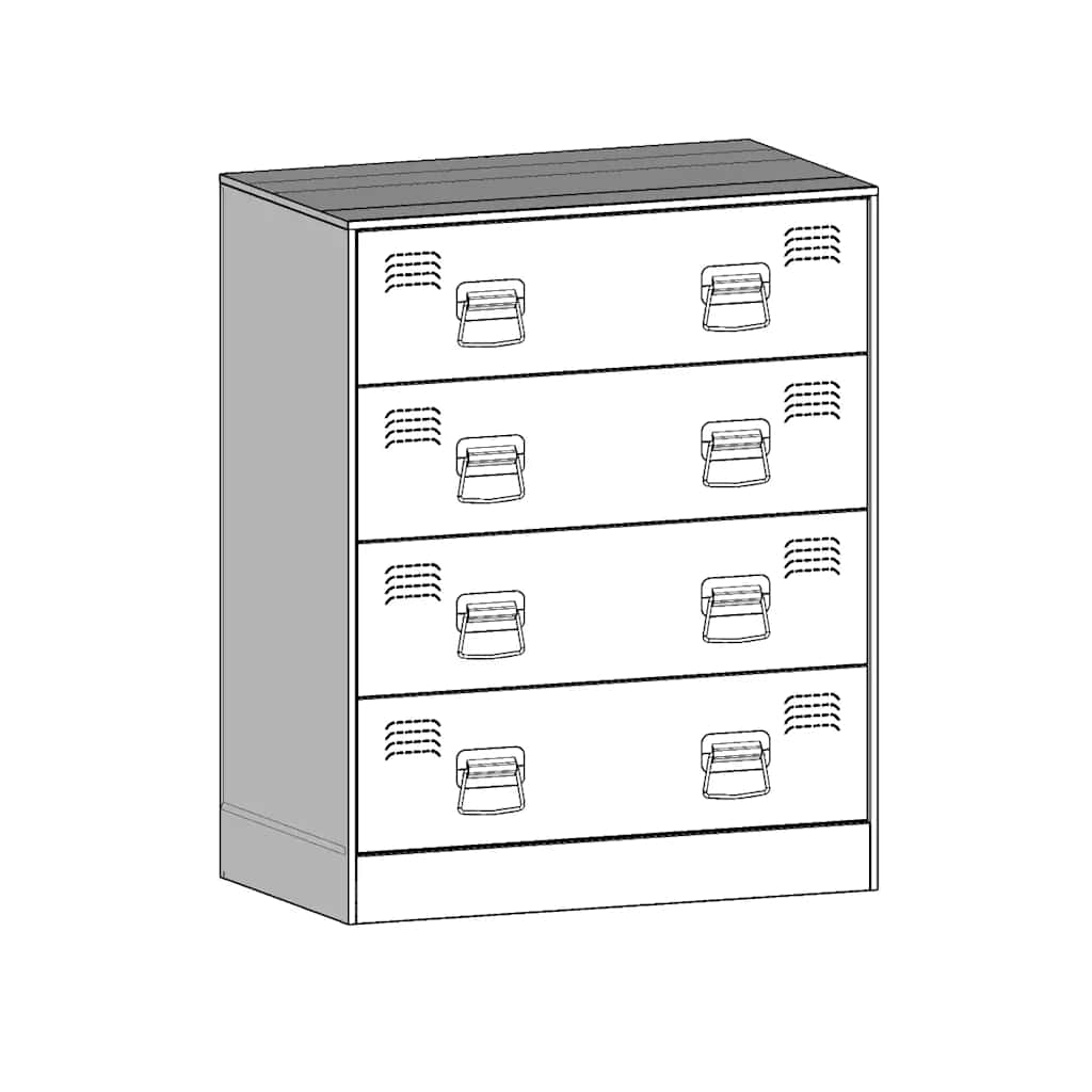 Sideboard Anthrazit 67x39x83 cm Stahl