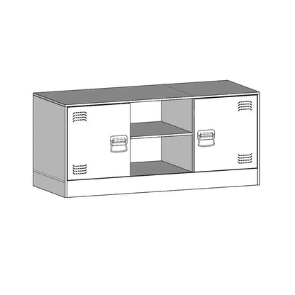TV-Schrank Weiß 99x39x44 cm Stahl