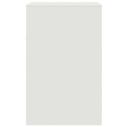 Nachttische 2 Stk. Weiß 34,5x39x62 cm Stahl