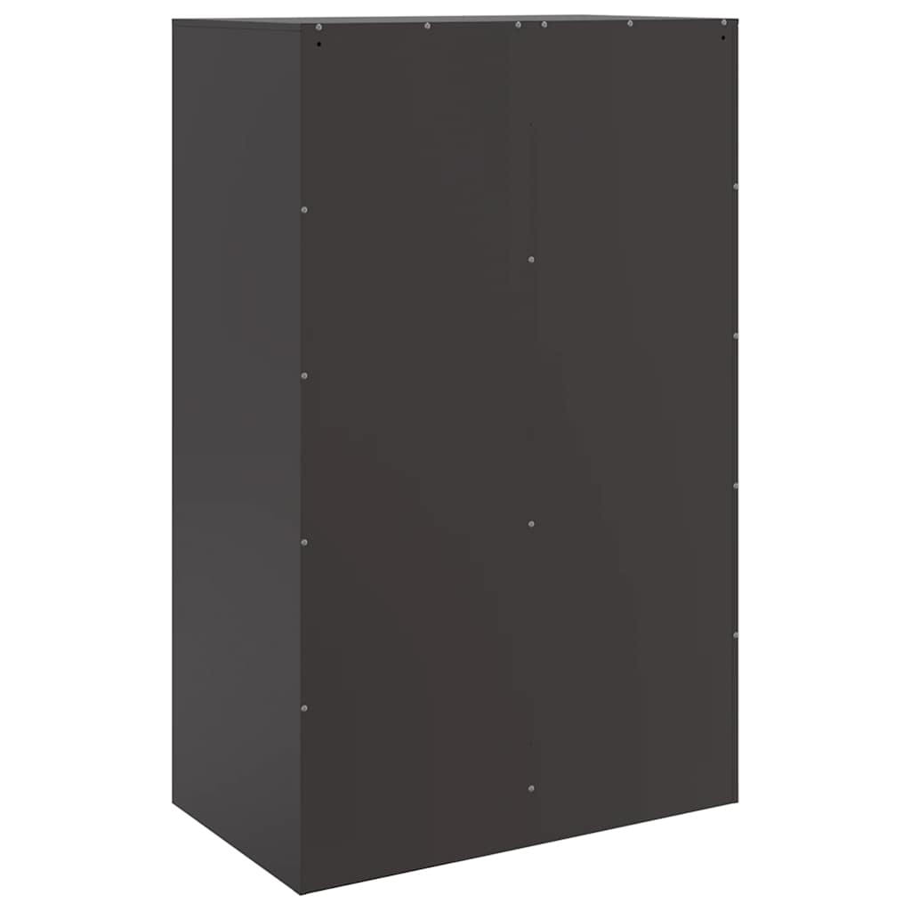 Highboard Schwarz 67x39x95 cm Stahl