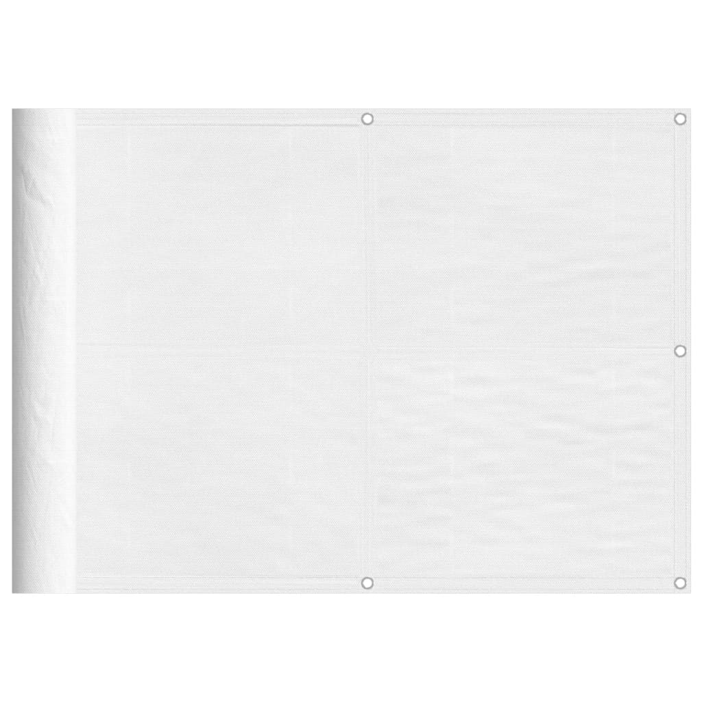 Balkon-Sichtschutz Weiß 75x700 cm 100 % Polyester-Oxford