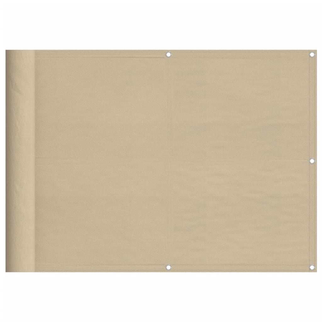 Balkon-Sichtschutz Beige 75x700 cm 100 % Polyester-Oxford