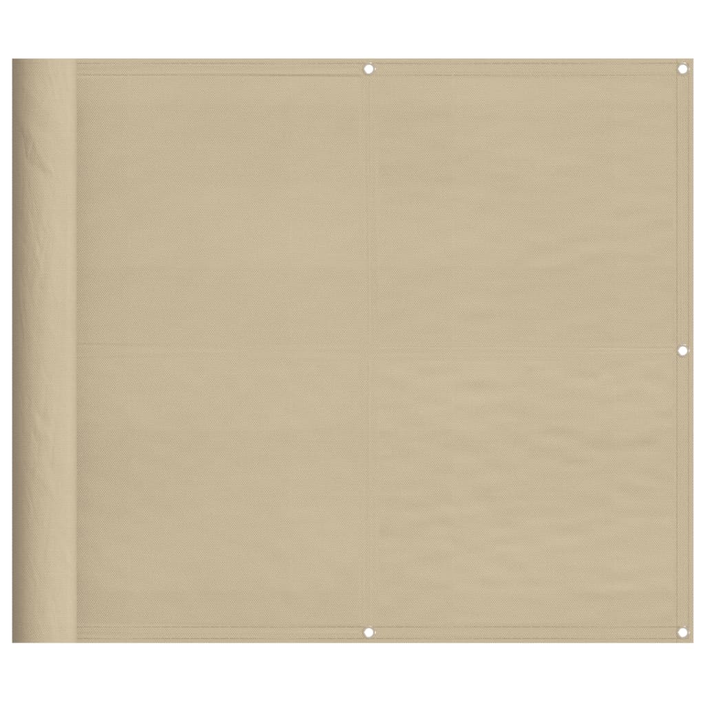 Balkon-Sichtschutz Beige 90x700 cm 100 % Polyester-Oxford