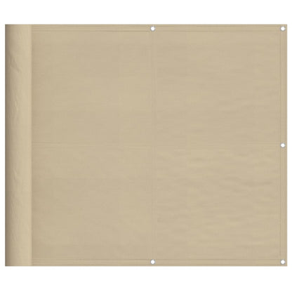 Balkon-Sichtschutz Beige 90x800 cm 100 % Polyester-Oxford