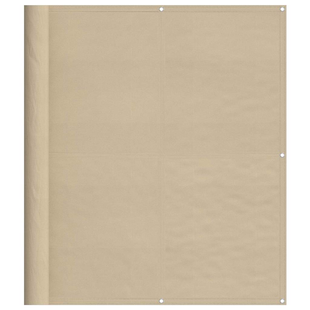 Balkon-Sichtschutz Beige 120x700 cm 100 % Polyester-Oxford