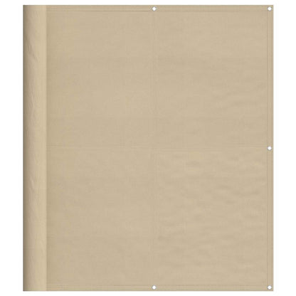 Balkon-Sichtschutz Beige 120x700 cm 100 % Polyester-Oxford