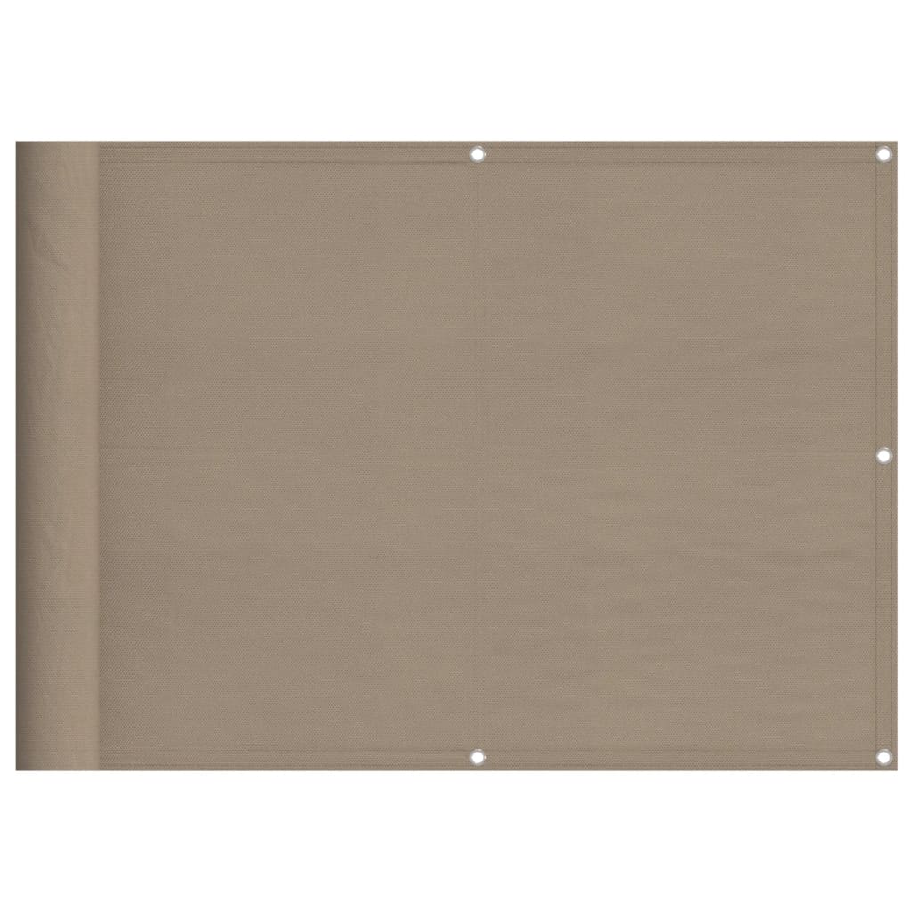Balkon-Sichtschutz Taupe 75x800 cm 100 % Polyester-Oxford