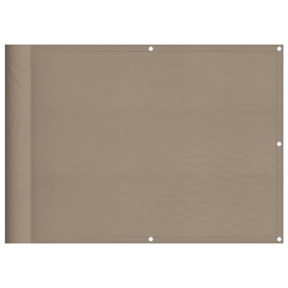 Balkon-Sichtschutz Taupe 75x1000 cm 100 % Polyester-Oxford