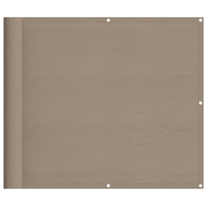 Balkon-Sichtschutz Taupe 90x1000 cm 100 % Polyester-Oxford