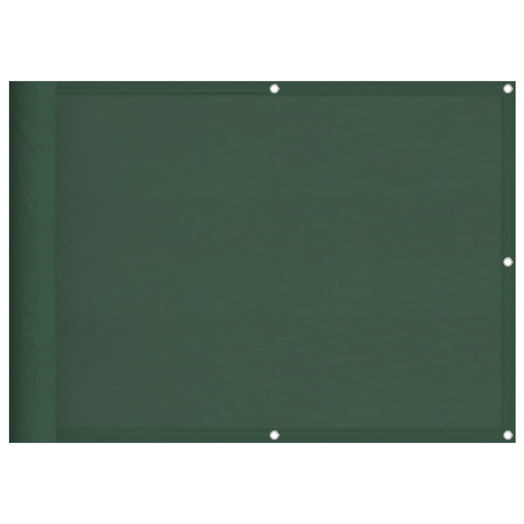 Balkon-Sichtschutz Dunkelgrün 75x700 cm 100 % Polyester-Oxford