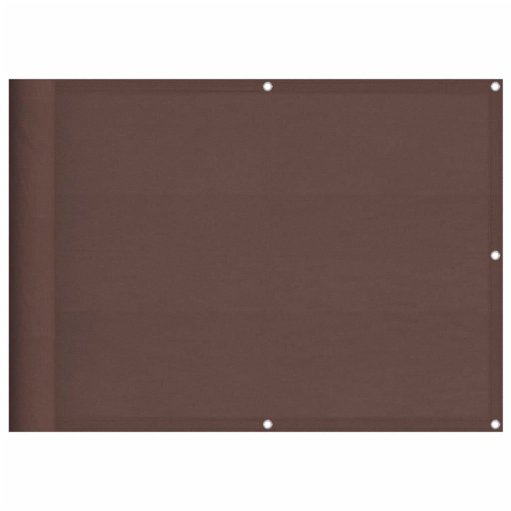 Balkon-Sichtschutz Braun 75x700 cm 100 % Polyester-Oxford