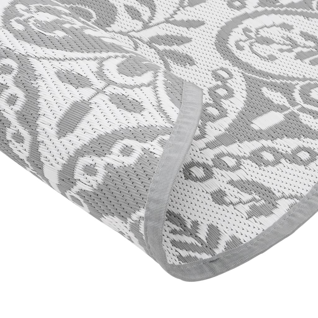 Outdoor-Teppich ARAKIL Hellgrau Ø120 cm PP