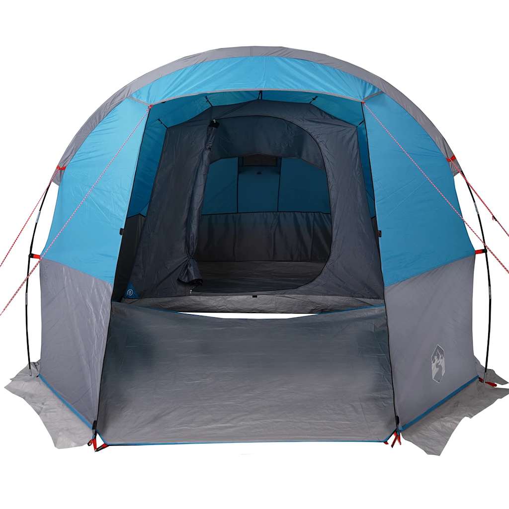 Tunnelzelt 4 Personen Blau Wasserdicht