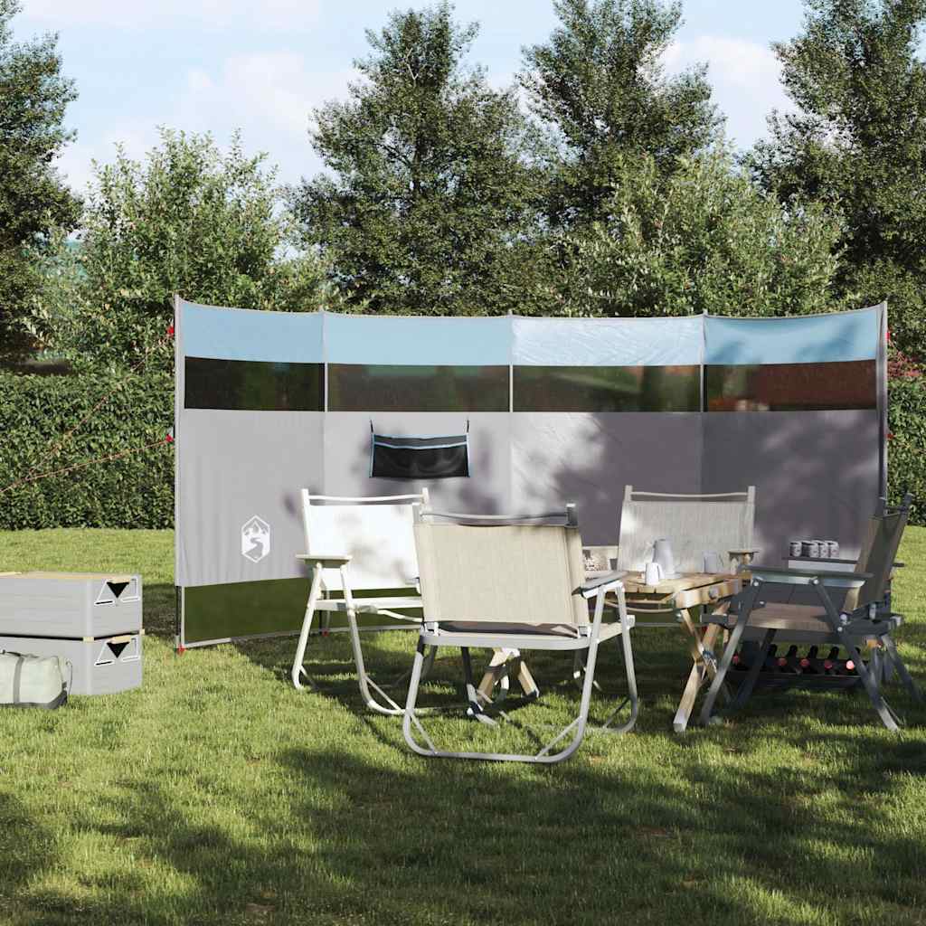 Camping-Windschutz Blau 366x152x152 cm Wasserdicht