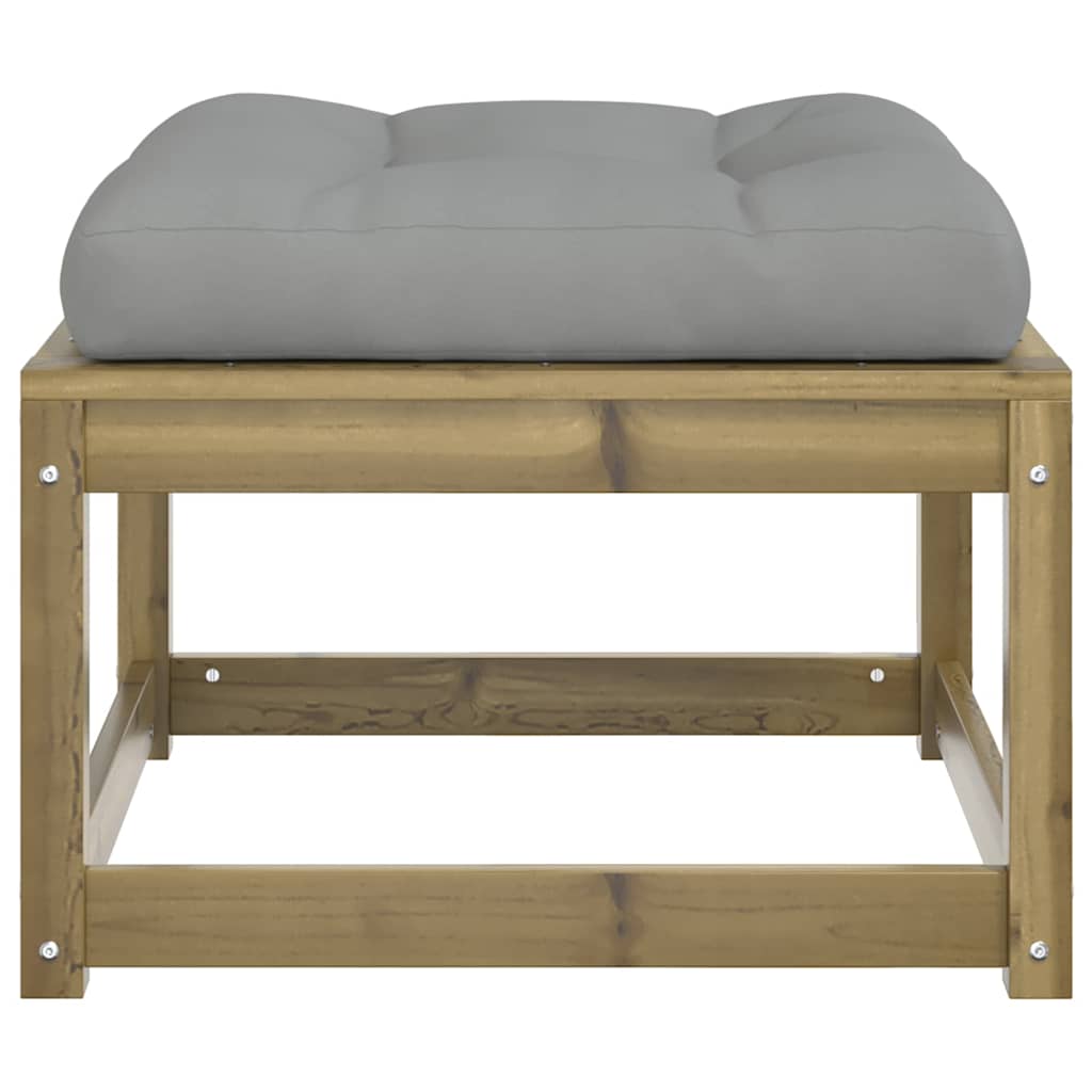 Gartenhocker mit Kissen Kiefernholz Imprägniert