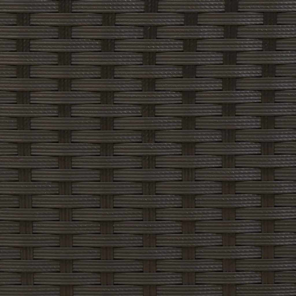 Modulare Sonnenliegen 2 Stk. mit Tisch Schwarz Poly Rattan