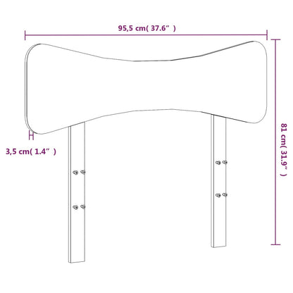 Kopfteil Weiß 90 cm Massivholz Kiefer